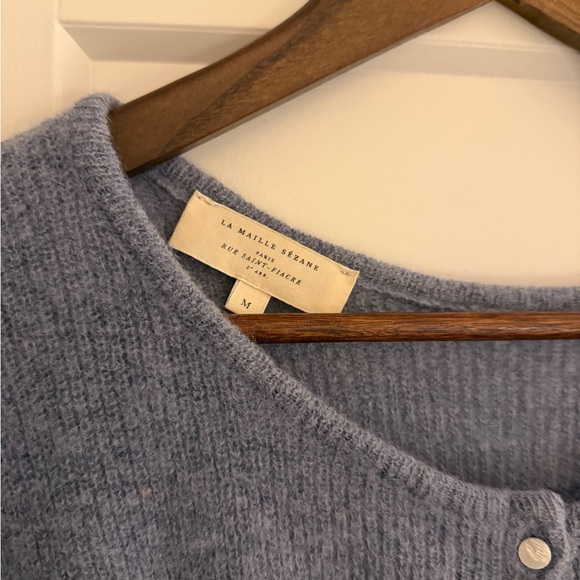 Sezane Blue Gaspard Cardigan - Picture 2 of 2